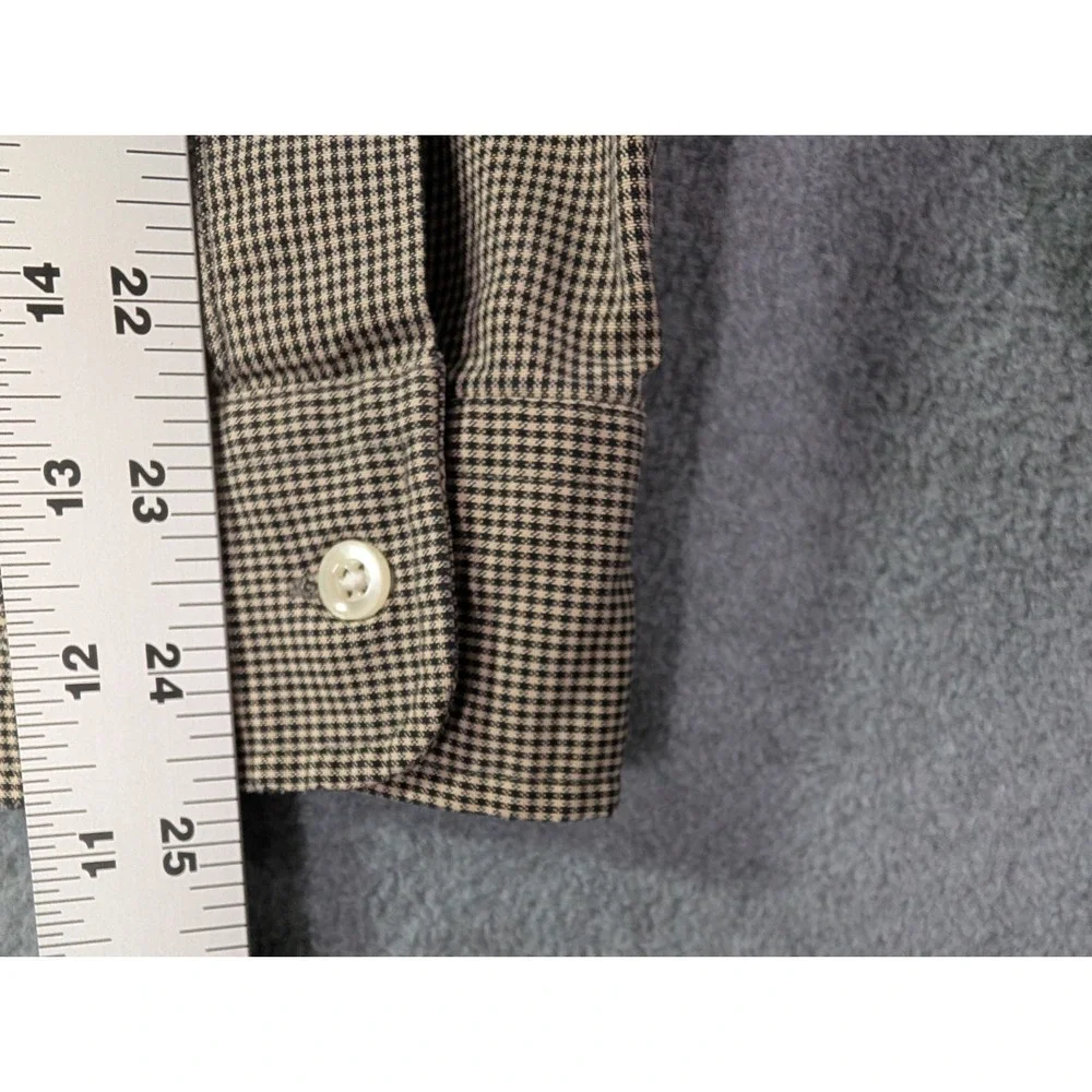 VTG Polo Ralph Lauren USA Houndstooth Check Shirt Men M Gorpcore Grunge Oversize